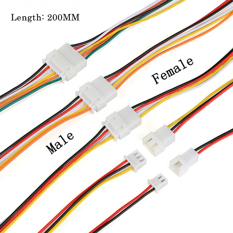 10 пар Micro JST XH 2 54 2P 3P 4P 5P 6 контактный штекерный разъем с проводными кабелями 200