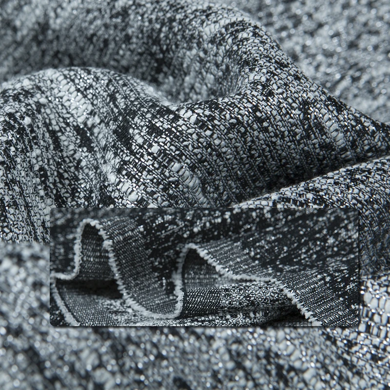 Weaving cotton blends fabric, bright silver yarn,slub design,polyester, sew for top, coat, suit, pants, dress, craft by the yard
Weaving cotton blends fabric, bright silver yarn,slub design,polyester, sew for top, coat, suit, pants, dress, craft by the yard