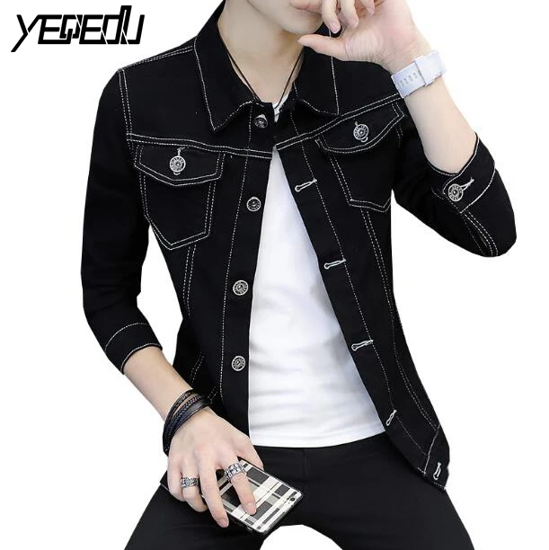 #3405 2019 Spring Autumn Black Denim Jacket Men Slim Casual Fashion Jeans Jackets Mens Teens Streetwear Windbreaker
#3405 2019 Spring Autumn Black Denim Jacket Men Slim Casual Fashion Jeans Jackets Mens Teens Streetwear Windbreaker
