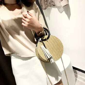 bags for women 2019 Fashion Casual Personality High Quality Tassel Round Shape Exquisite Straw Handbag
bags for women 2019 Fashion Casual Personality High Quality Tassel Round Shape Exquisite Straw Handbag