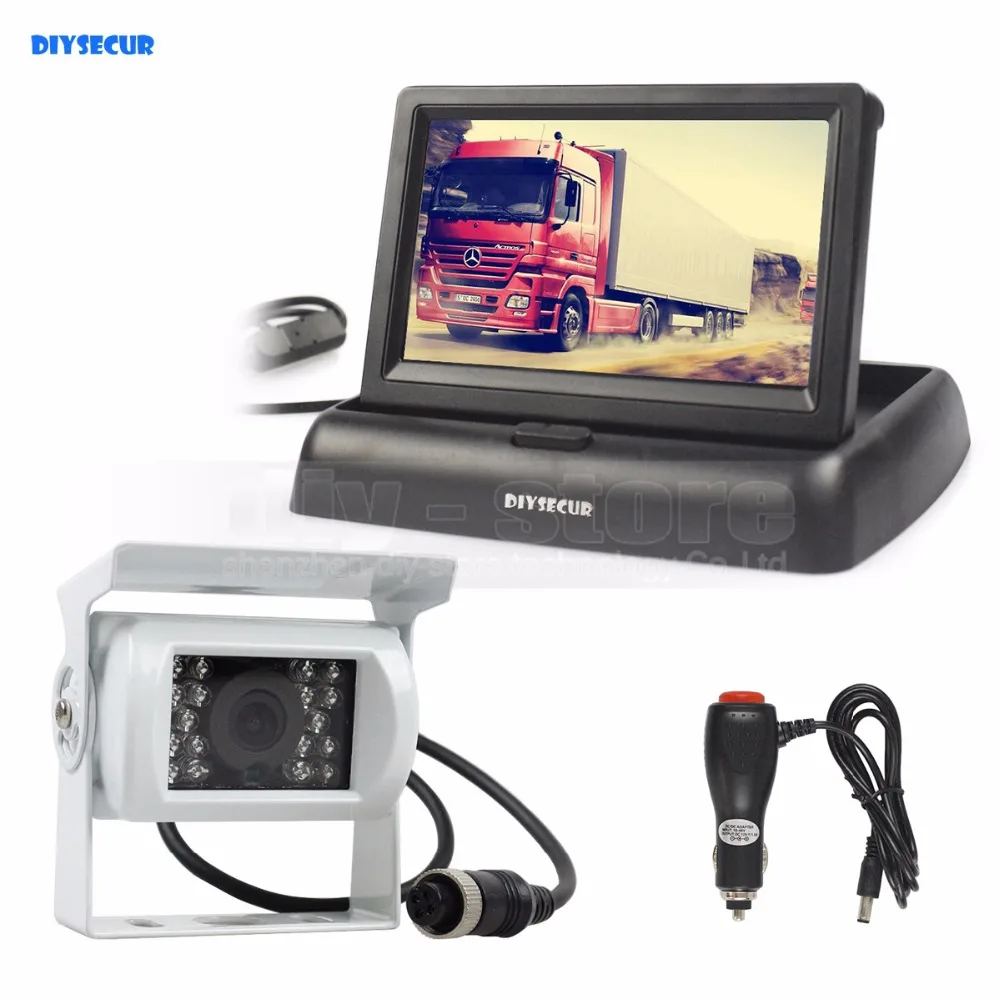DIYSECUR DC12V-24V 4PIN 4.3inch Reverse Rear View Car Monitor Waterproof CCD Backup Night Vision Bus Truck Camera White
DIYSECUR DC12V-24V 4PIN 4.3inch Reverse Rear View Car Monitor Waterproof CCD Backup Night Vision Bus Truck Camera White