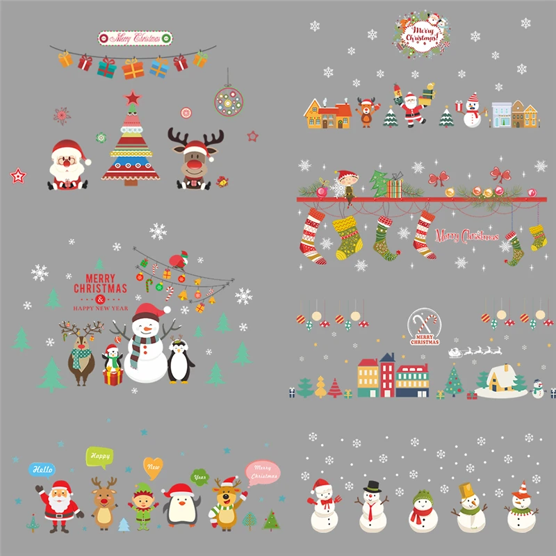 Happy New Year Tree Santa Claus Gifts Wall Stickers For Kids Rooms Home Decor Merry Christmas Wall Decals Pvc Mural Art
Happy New Year Tree Santa Claus Gifts Wall Stickers For Kids Rooms Home Decor Merry Christmas Wall Decals Pvc Mural Art