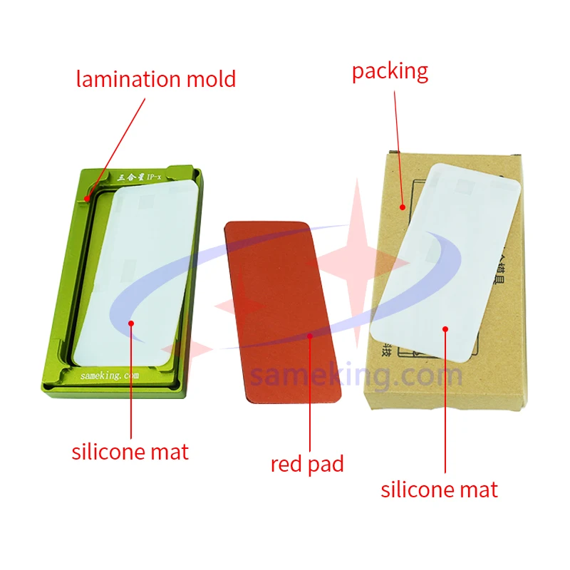 Sameking green lamination mold for iphone x xs max with glue cleaning pad for YMJ machine
Sameking green lamination mold for iphone x xs max with glue cleaning pad for YMJ machine