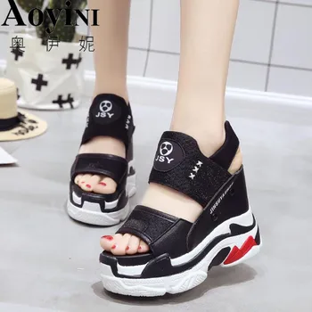2019 Summer Women Sandals Black Wedge Heels Sneakers Summer Peep Toe High Heels Platform White Flip-Flops Thick Bottom Sandals
2019 Summer Women Sandals Black Wedge Heels Sneakers Summer Peep Toe High Heels Platform White Flip-Flops Thick Bottom Sandals
