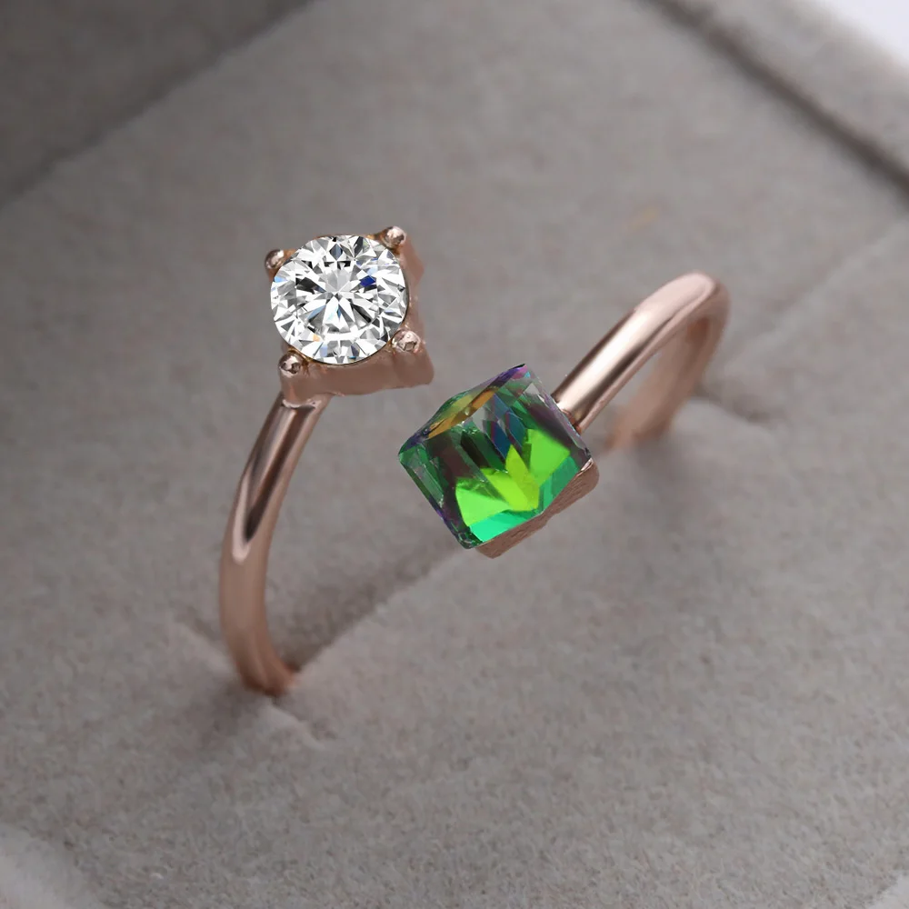 1 Pcs High Quality Vintage Wedding Ring Women Adjustable Engagement Jewelry Cube Zircon Crystal Colorful Finger Ring
1 Pcs High Quality Vintage Wedding Ring Women Adjustable Engagement Jewelry Cube Zircon Crystal Colorful Finger Ring