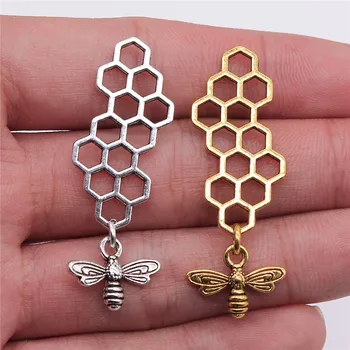 WYSIWYG 3pcs Honeycomb With Bee Charms Handmade Accessories 2 Colors Honeycomb Bee Charms 45x15mm
WYSIWYG 3pcs Honeycomb With Bee Charms Handmade Accessories 2 Colors Honeycomb Bee Charms 45x15mm