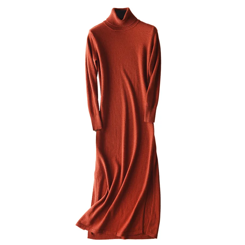 Turn-down Collar Full Sleeve 30 Cashmere Knit Dress Side Slit Slim Long Dress Women Long Sweaters Knitted Fall Winter Dress #941
Turn-down Collar Full Sleeve 30 Cashmere Knit Dress Side Slit Slim Long Dress Women Long Sweaters Knitted Fall Winter Dress #941