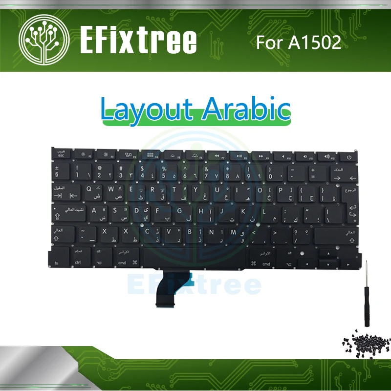 New A1502 Keyboard Arabic For Macbook Pro Retina 13" A1502 Layout Backlight Screw Screwdriver 013 2014 2015 EMC 2678 2875 2835
New A1502 Keyboard Arabic For Macbook Pro Retina 13" A1502 Layout Backlight Screw Screwdriver 013 2014 2015 EMC 2678 2875 2835