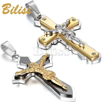 2020 Men Cross Jesus Necklace Fashion Stainless Steel Black Gold Pendant For Vintage Fine Holiday Accessories with 22" Chain
2020 Men Cross Jesus Necklace Fashion Stainless Steel Black Gold Pendant For Vintage Fine Holiday Accessories with 22" Chain