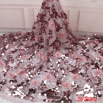French 3D Sequins Net Lace Fabric 2019 High Quality Latest African Lace Fabric Embroidery Nigerian Tulle Lace Fabric XY2678B-2
French 3D Sequins Net Lace Fabric 2019 High Quality Latest African Lace Fabric Embroidery Nigerian Tulle Lace Fabric XY2678B-2