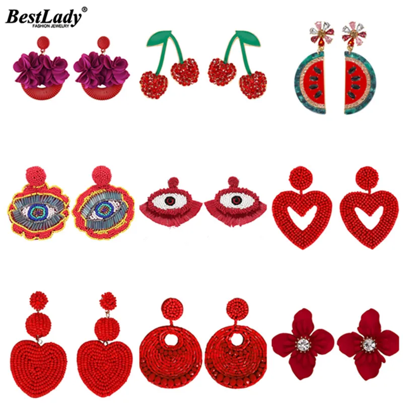 Best lady Bohemian Fruit Red Watermelon Drop Earring for Women Wedding Party Trendy Girls Gift Statement Dangle Earring Jewelry 
Best lady Bohemian Fruit Red Watermelon Drop Earring for Women Wedding Party Trendy Girls Gift Statement Dangle Earring Jewelry