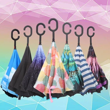 Reverse umbrella car umbrella straight umbrella U-type double-layer free-standing umbrella
Reverse umbrella car umbrella straight umbrella U-type double-layer free-standing umbrella