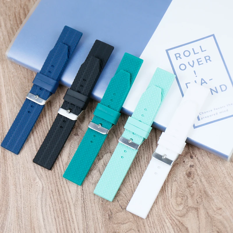 Women's watch accessories silicone strap buckle 20mm outdoor sports waterproof rubber strap men's and women's universal strap
Women's watch accessories silicone strap buckle 20mm outdoor sports waterproof rubber strap men's and women's universal strap