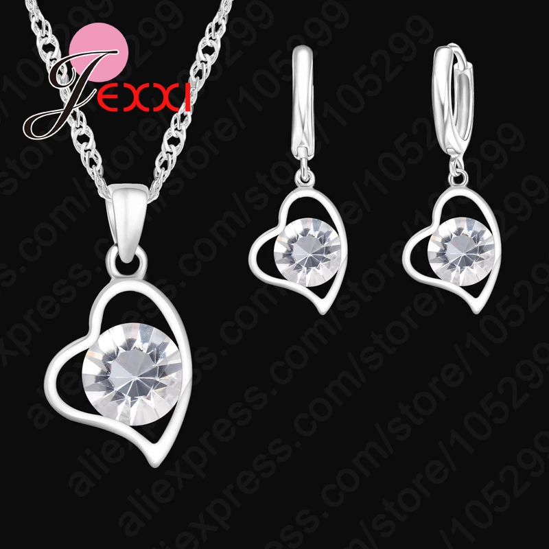 925-Sterling-Silver-Hollow-Heart-Necklace-And-Drop-Earrings-Set-Woman-Wedding-Brithday-Gifts-Fine-Jewelry (3)