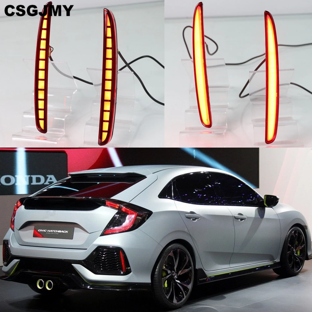 CSGJMY 2PCS Car LED For Honda Civic Hatchback 2016 2017 2018 2019 Rear Fog Lamp Brake Light Reflector Bumper Light Car-styling
CSGJMY 2PCS Car LED For Honda Civic Hatchback 2016 2017 2018 2019 Rear Fog Lamp Brake Light Reflector Bumper Light Car-styling