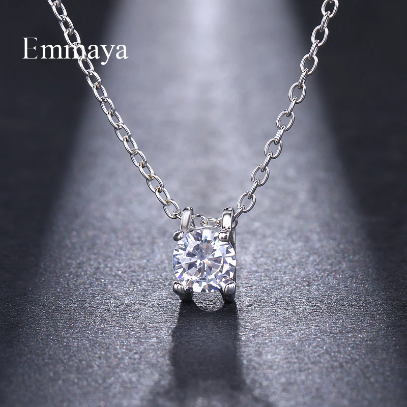 EMMAYA New Zircon Round Necklace For Women Crystal Sliver Color Necklaces Fashion Jewelry Christmas Gift
EMMAYA New Zircon Round Necklace For Women Crystal Sliver Color Necklaces Fashion Jewelry Christmas Gift