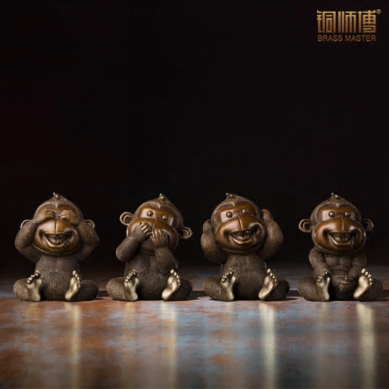 Copper copper ornaments "master four adorable monkey" Home Furnishing copper crafts jewelry gift ornaments
Copper copper ornaments "master four adorable monkey" Home Furnishing copper crafts jewelry gift ornaments