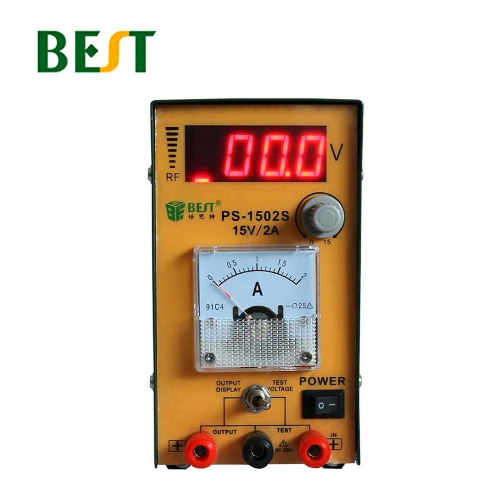 BEST 1502s Adjustable Maintenance DC Regulated Power Supply LED Digital Display Meter Current Indicator
BEST 1502s Adjustable Maintenance DC Regulated Power Supply LED Digital Display Meter Current Indicator