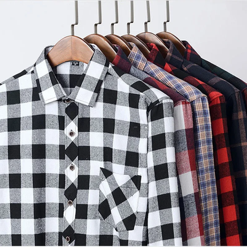 CARANFIER Cotton Mens Casual Long Sleeved Shirt Plaid Striped Spring Slim Fit Male Business Shirt Brand Comfortable Breathable
CARANFIER Cotton Mens Casual Long Sleeved Shirt Plaid Striped Spring Slim Fit Male Business Shirt Brand Comfortable Breathable