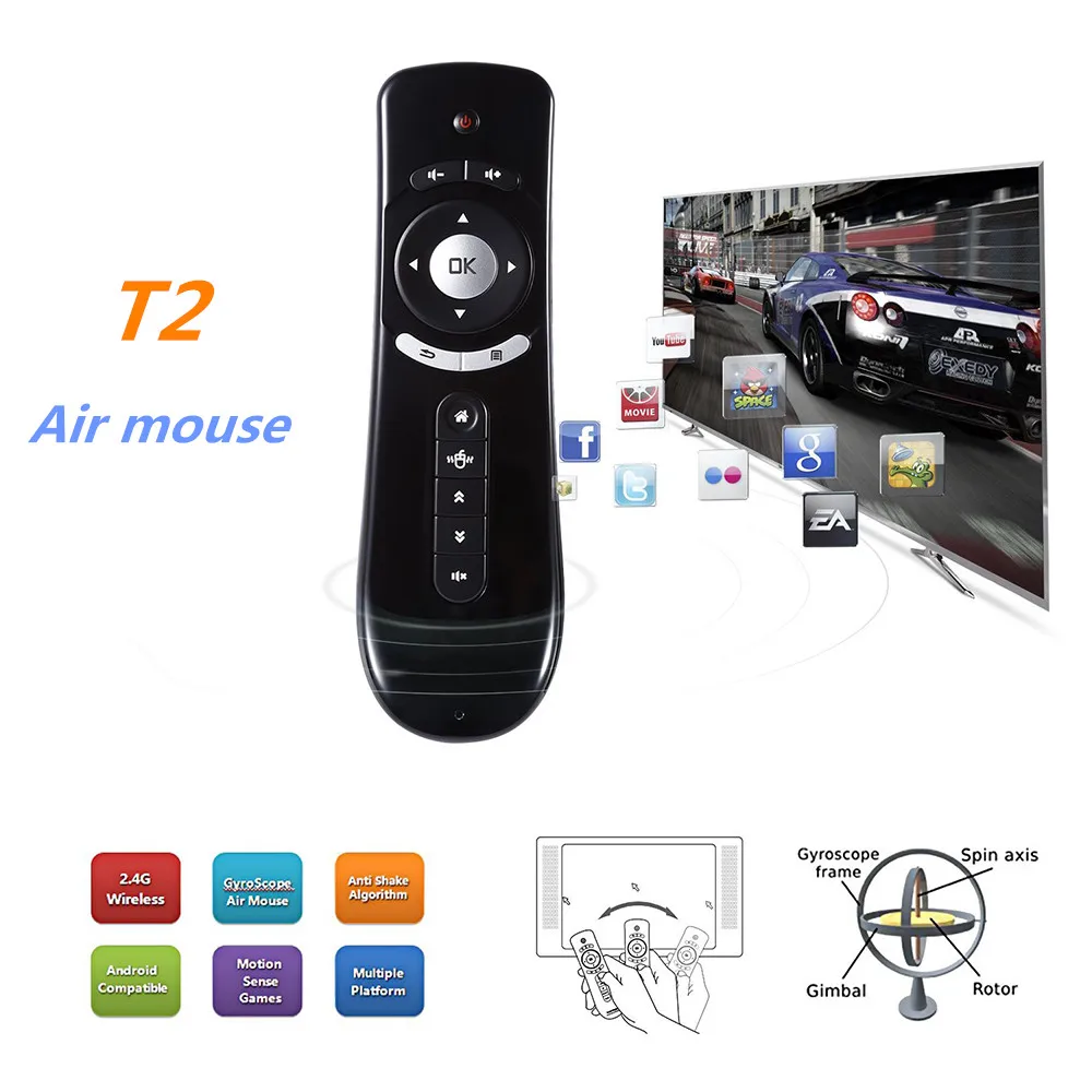 Fly Air Mouse T2 2.4G Wireless Android remote control 3D Body Feel Handle For Android TV Box PK G10
Fly Air Mouse T2 2.4G Wireless Android remote control 3D Body Feel Handle For Android TV Box PK G10