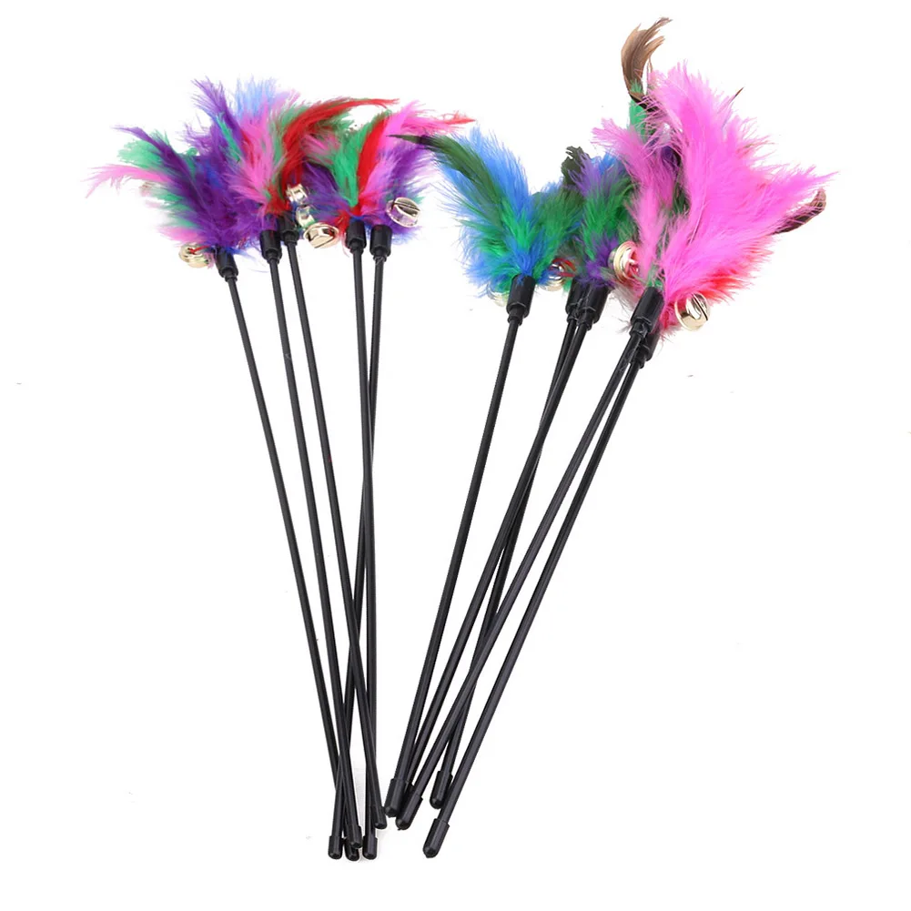 5pcs/set Pet Cat Toy Kitten Teaser Turkey Feather Interactive Playing Stick Toy Wire Chaser Wand 41cm/63cm
5pcs/set Pet Cat Toy Kitten Teaser Turkey Feather Interactive Playing Stick Toy Wire Chaser Wand 41cm/63cm