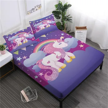 3/4Pcs Unicorn Sheet Set Colorful Cartoon Bed Linens Girls Princess Fitted Sheet Deep Pocket Bedding Flat Sheet Pillowcase D25
3/4Pcs Unicorn Sheet Set Colorful Cartoon Bed Linens Girls Princess Fitted Sheet Deep Pocket Bedding Flat Sheet Pillowcase D25