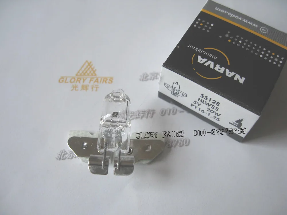 NARVA 55128 HLWS5 5V 20W PY16-1.25 halogen bulb,microscope light,5V20W lamp