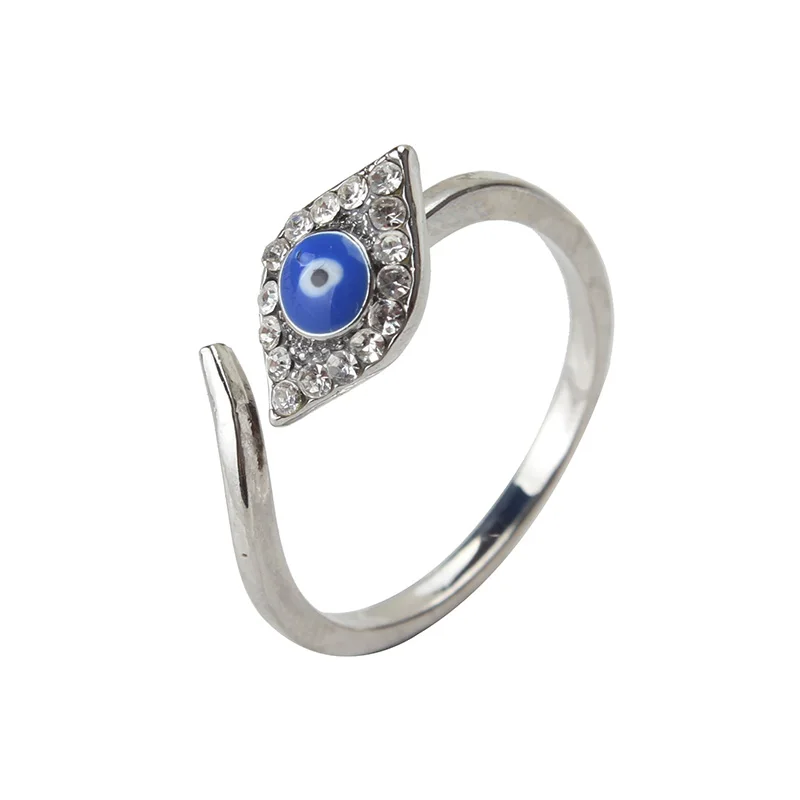 1pc Evil Eye Open Rings Copper Gold/Silver Stainless Steel Crystal Ring Jewelry Adjustable Women Ring Gifts Jewelry 22*21mm
1pc Evil Eye Open Rings Copper Gold/Silver Stainless Steel Crystal Ring Jewelry Adjustable Women Ring Gifts Jewelry 22*21mm