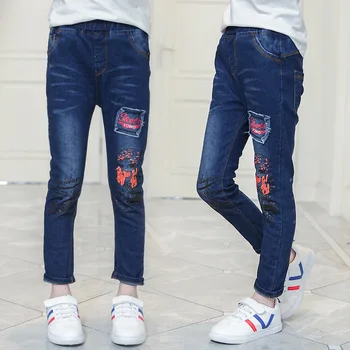 Girls 6-12 Years Spring Autumn Jeans Denim Pencil Pants Casual Fashion Painting Embroidery Elastic Waist Slim Leg Jeans Trousers
Girls 6-12 Years Spring Autumn Jeans Denim Pencil Pants Casual Fashion Painting Embroidery Elastic Waist Slim Leg Jeans Trousers