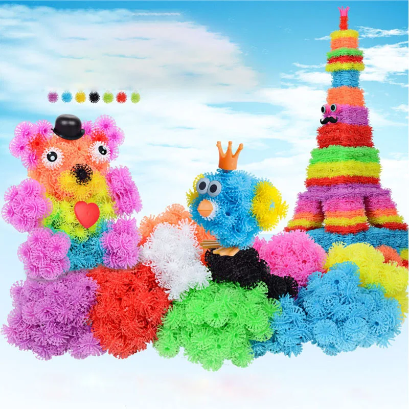 200pcs The Colour Fleabane Squeezing The Ball Puzzle Play Set Environmental Protection Plastic Sticky Spell Building Blocks
200pcs The Colour Fleabane Squeezing The Ball Puzzle Play Set Environmental Protection Plastic Sticky Spell Building Blocks