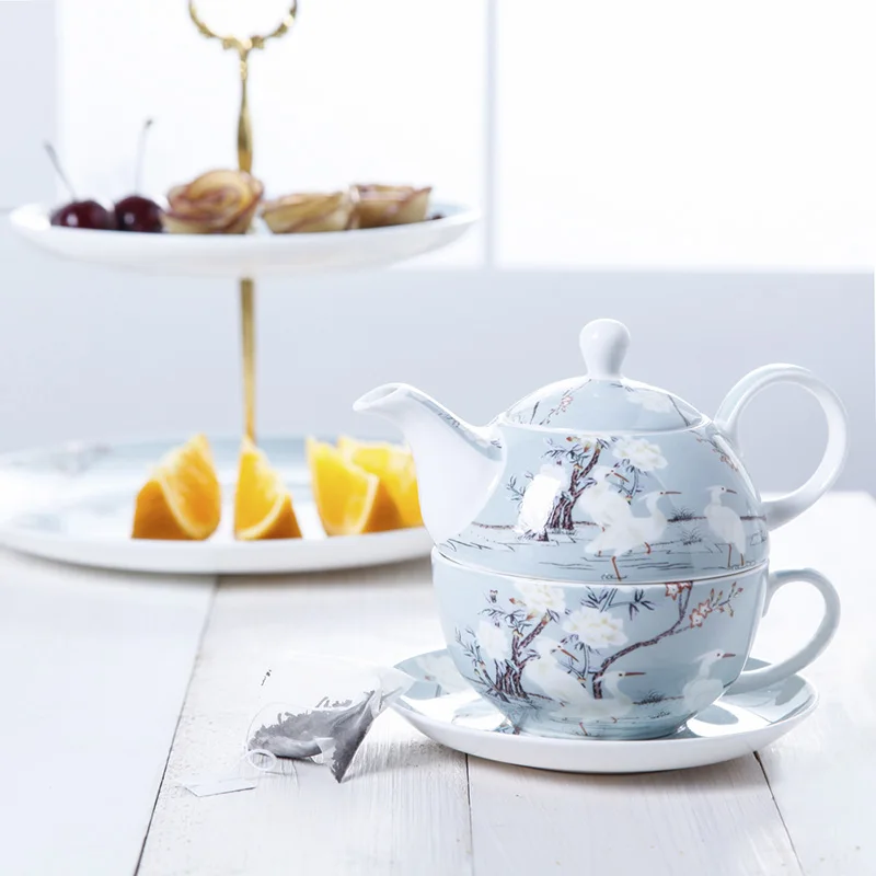 350/450ml Boutique European Hand Painted White Crane Ceramics Bone China Afternoon Tea Set Teapot Kettle Teacup Milk Coffee Mug
350/450ml Boutique European Hand Painted White Crane Ceramics Bone China Afternoon Tea Set Teapot Kettle Teacup Milk Coffee Mug