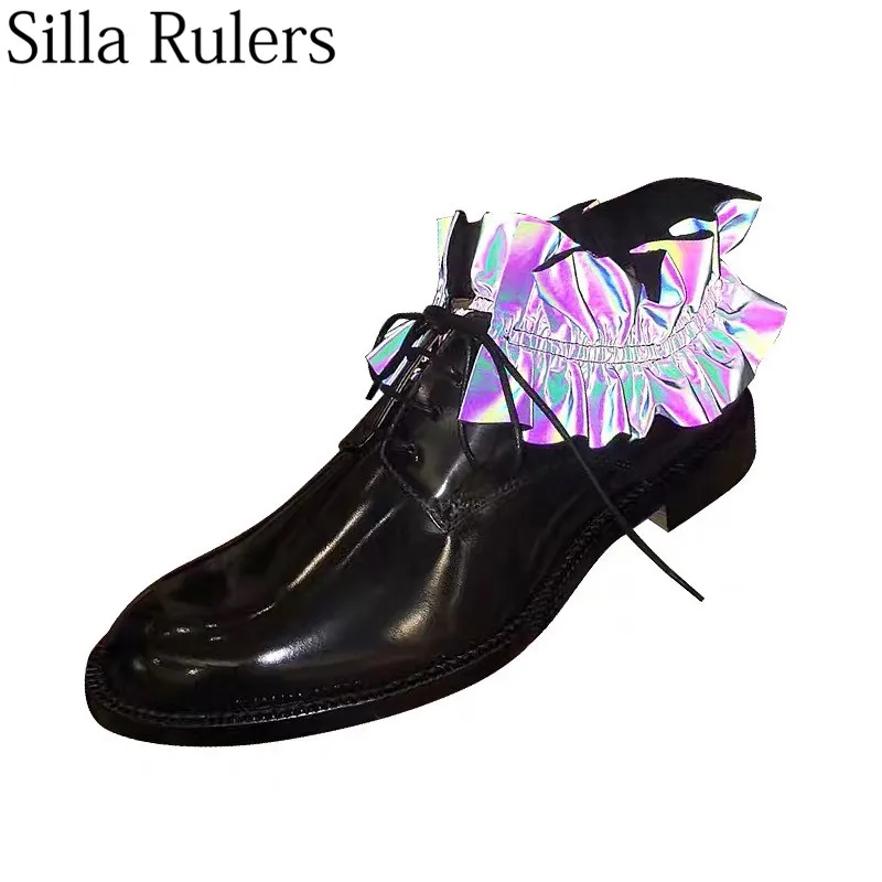 Silla Rulers 2019 new fashionable genuine leather Single shoes women reflective light ruffles lace up low heel women shoes
Silla Rulers 2019 new fashionable genuine leather Single shoes women reflective light ruffles lace up low heel women shoes