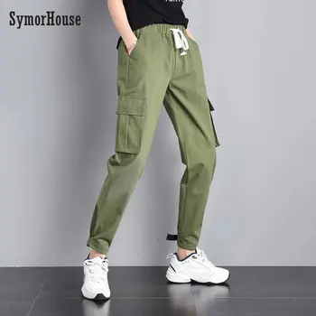 Autumn Streetwear women's pants Drawstring Casual Cargo Pants Women Joggers Solid Pocket Pants High Waist Loose Female Pants
Autumn Streetwear women's pants Drawstring Casual Cargo Pants Women Joggers Solid Pocket Pants High Waist Loose Female Pants