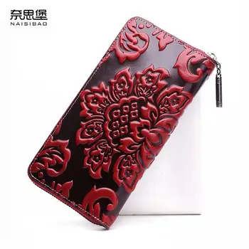 NAISIBAO New Genuine Leather wallets top Cowhide Embossing women leather wallets Luxury Fashion leather women clutch bags
NAISIBAO New Genuine Leather wallets top Cowhide Embossing women leather wallets Luxury Fashion leather women clutch bags