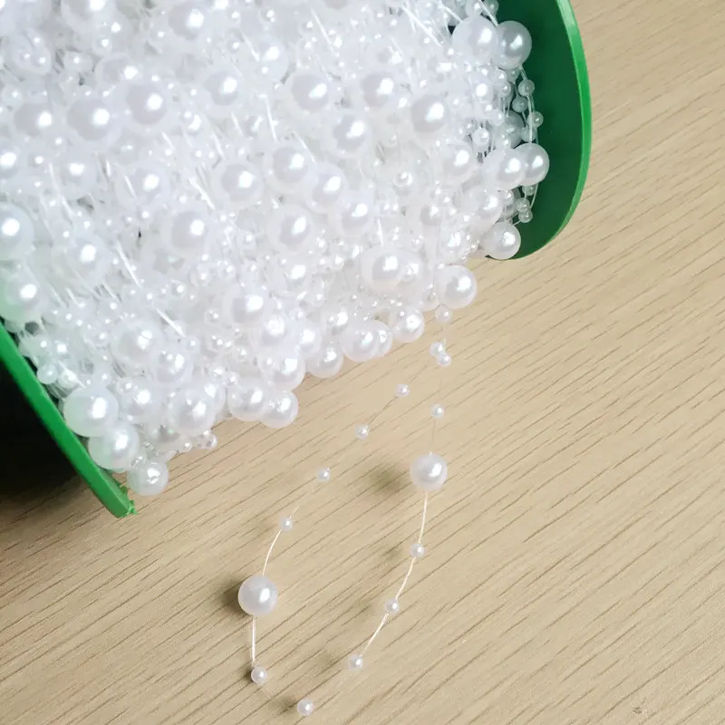 5yard/lot 8MM+3MM Cute Pearl Fishing Line Beads Garland Wedding Centerpiece Table Decoration Crafting DIY Accessories
5yard/lot 8MM+3MM Cute Pearl Fishing Line Beads Garland Wedding Centerpiece Table Decoration Crafting DIY Accessories