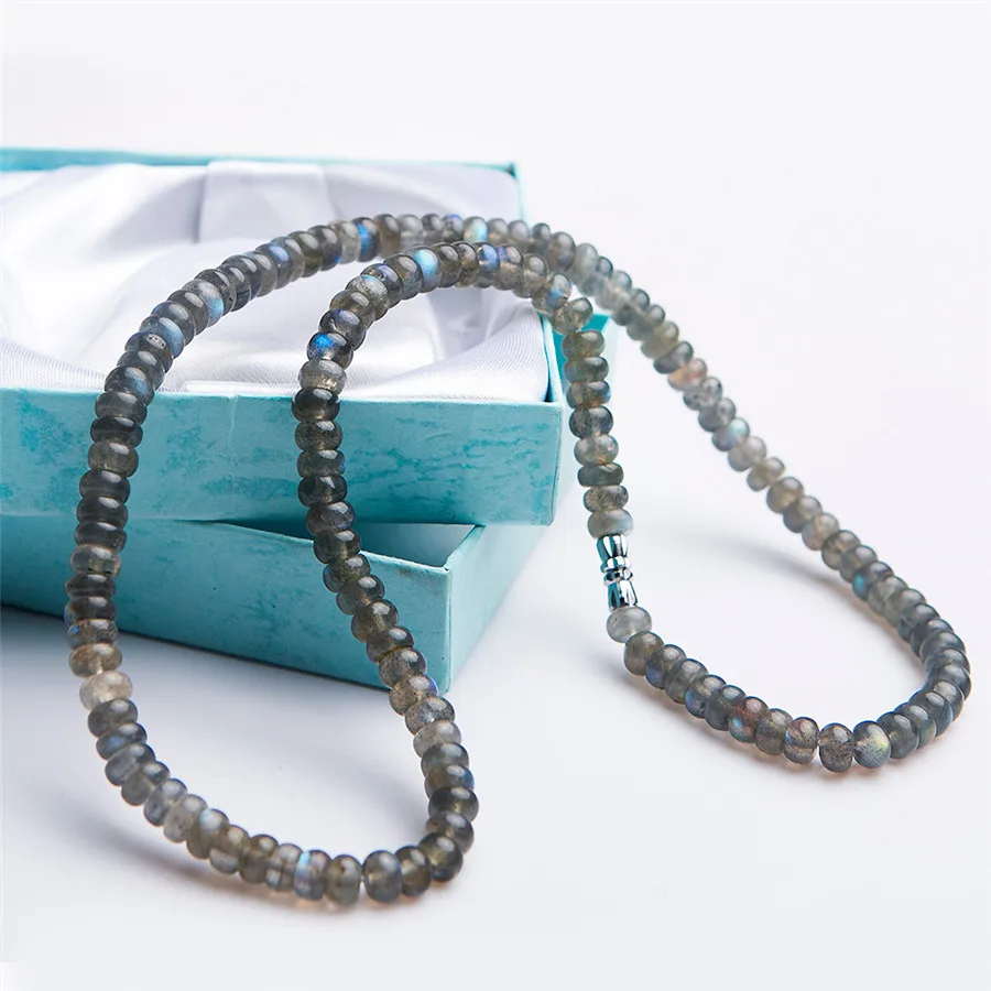 Genuine Strong Blue Light Natural Labradorite Necklace Moonstone Woman Female Long Chain Crystal Abacus Bead Necklace 6mm
Genuine Strong Blue Light Natural Labradorite Necklace Moonstone Woman Female Long Chain Crystal Abacus Bead Necklace 6mm