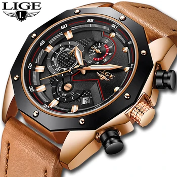 LIGE Men Watches Top Brand Luxury Quartz Gold Casual Waterproof Military Leather Sport Wristwatch Clock Men Relogio Masculino
LIGE Men Watches Top Brand Luxury Quartz Gold Casual Waterproof Military Leather Sport Wristwatch Clock Men Relogio Masculino