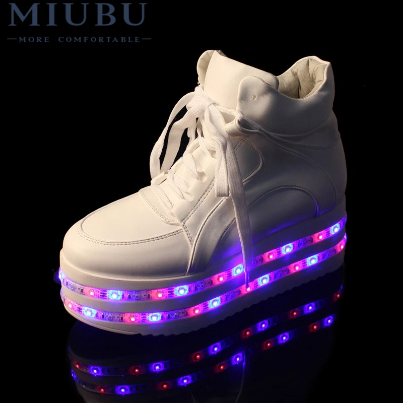 MIUBU Spring Women Casual LED Muffin Thick Bottom USB Rechargeable Lights Shoes Platform Light Up Chaussure Lumineuse Shoes
MIUBU Spring Women Casual LED Muffin Thick Bottom USB Rechargeable Lights Shoes Platform Light Up Chaussure Lumineuse Shoes