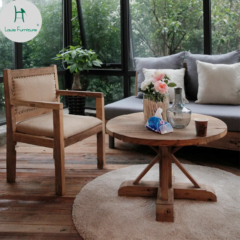 Louis Fashion Ancient Old Door Board Wood Table Solid Round European Furniture Leisure Simple
Louis Fashion Ancient Old Door Board Wood Table Solid Round European Furniture Leisure Simple