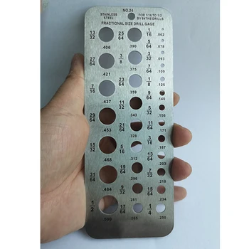 1pcs 29 Size Fractional Mini Bolt Wire Measuring Accurate Stainless Steel Drill Bit Gauge Portable British System Woodworking
1pcs 29 Size Fractional Mini Bolt Wire Measuring Accurate Stainless Steel Drill Bit Gauge Portable British System Woodworking