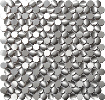 3D Metal Penny round Modern glossy white Silver Stainless Steel Mosaic Tiles,Kitchen Backsplash Mosaic Wall Tiles design,SA173
3D Metal Penny round Modern glossy white Silver Stainless Steel Mosaic Tiles,Kitchen Backsplash Mosaic Wall Tiles design,SA173