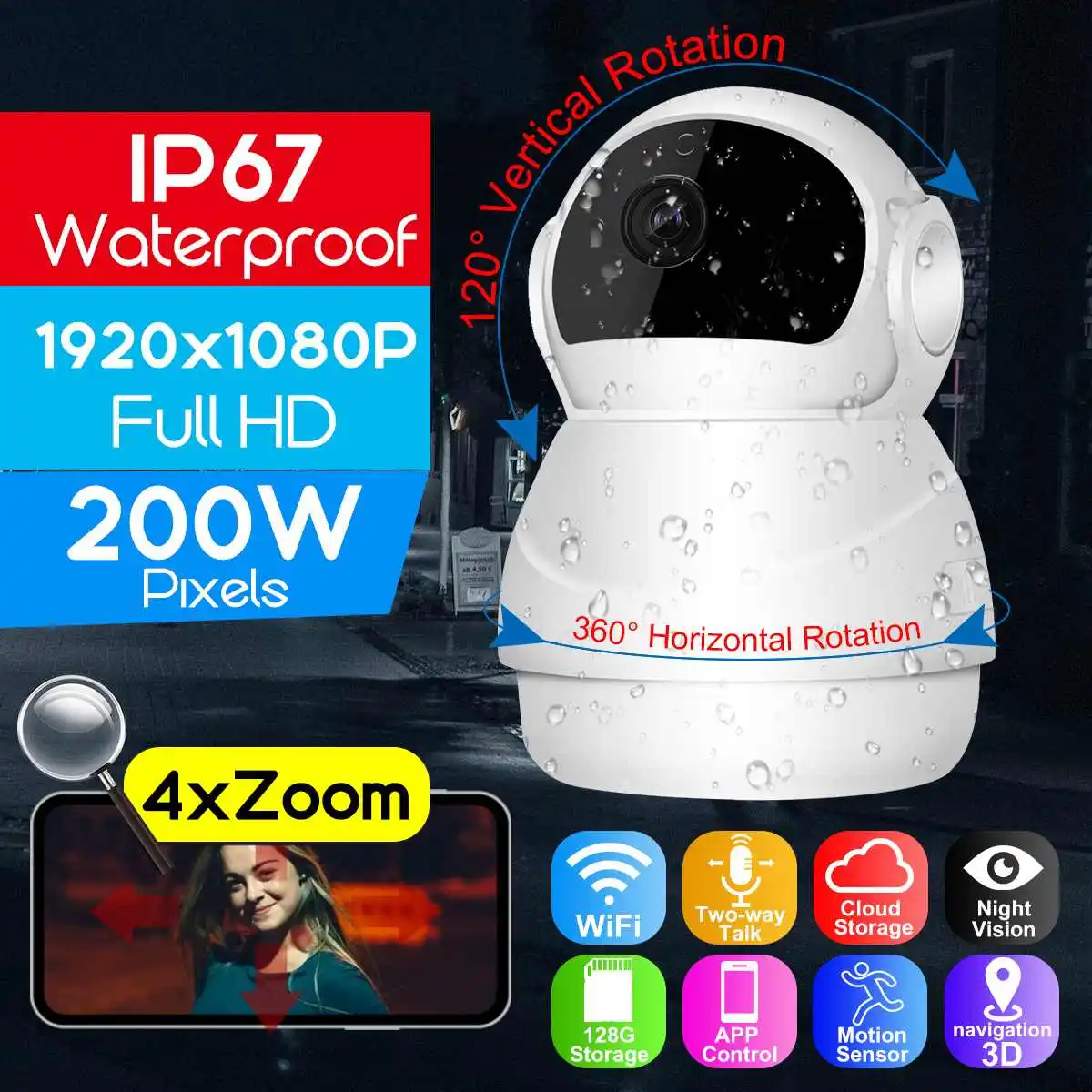 1080P Wireless Mini Network Camera Wifi Home Security IP Camera Outdoor Wi-Fi Surveillance Night Vision CCTV Camera Baby Monitor
1080P Wireless Mini Network Camera Wifi Home Security IP Camera Outdoor Wi-Fi Surveillance Night Vision CCTV Camera Baby Monitor