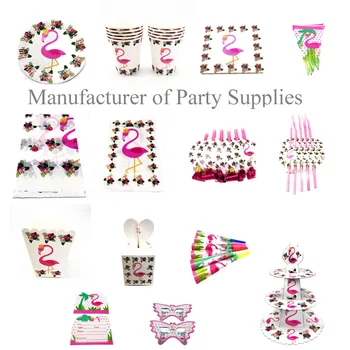 116pcs Flamingo theme disposable plates cups napkins Pink Flamingo theme birthday party decorations candy boxes party banners
116pcs Flamingo theme disposable plates cups napkins Pink Flamingo theme birthday party decorations candy boxes party banners