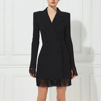 Adyce 2020 New Summer Women Slim Trench Coats Black Deep V-Neck Double Breasted Coats Long Sleeve Tassel Fashion Club Coats
Adyce 2020 New Summer Women Slim Trench Coats Black Deep V-Neck Double Breasted Coats Long Sleeve Tassel Fashion Club Coats