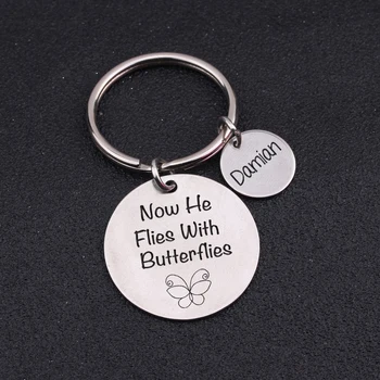 Keychain Keepsake Now He Flies With Butterflies Customized Name Memorial Jewelry Gift For Friends Personalized Keyrings Keytag
Keychain Keepsake Now He Flies With Butterflies Customized Name Memorial Jewelry Gift For Friends Personalized Keyrings Keytag