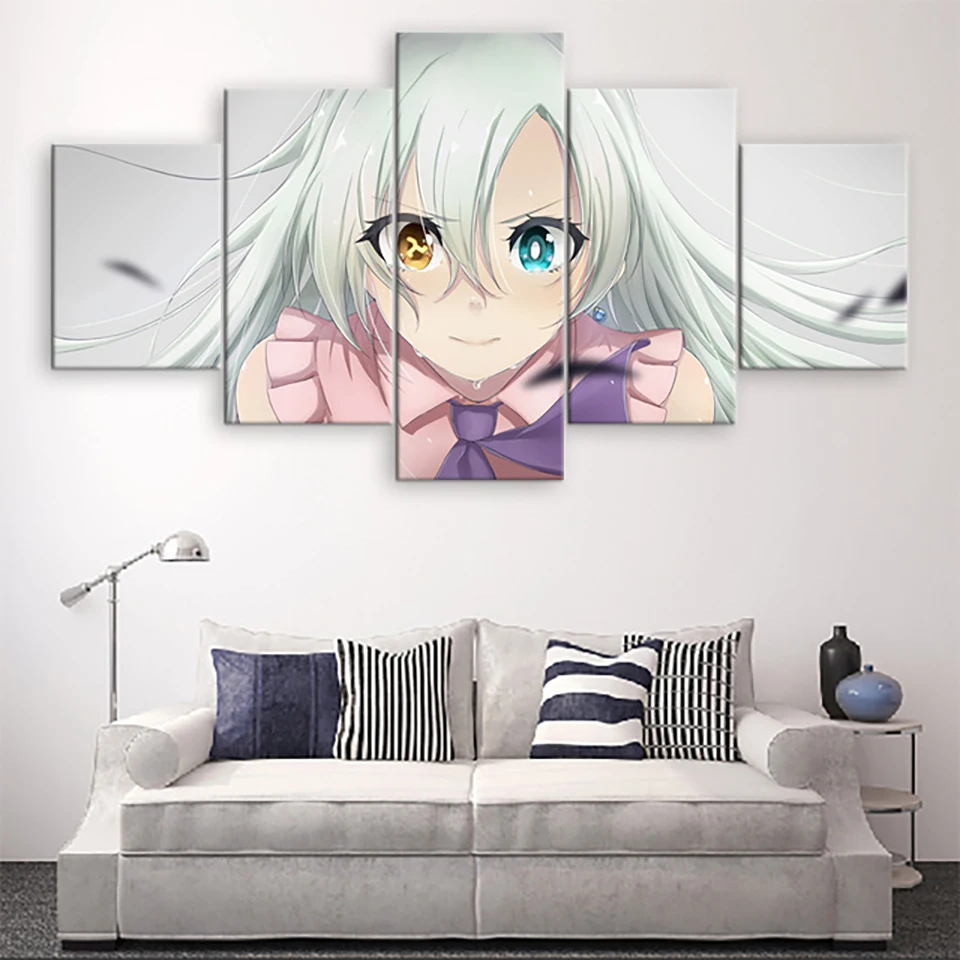 Canvas Painting Modular Picture 5 Pieces The Seven Deadly Sins Elizabeth Wall Art Poster Simple Print Home Girls Room Decoration
Canvas Painting Modular Picture 5 Pieces The Seven Deadly Sins Elizabeth Wall Art Poster Simple Print Home Girls Room Decoration
