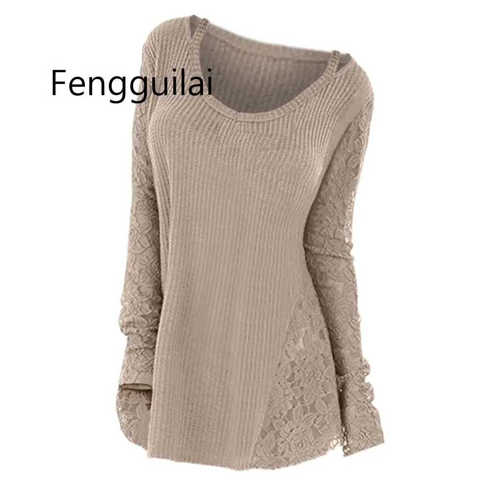 2019 Plus Size Lace Panel Floral Women Sweater Long Sleeve Autumn Winter Knitted Tops Solid Jumper Casual Pullovers pull femme
2019 Plus Size Lace Panel Floral Women Sweater Long Sleeve Autumn Winter Knitted Tops Solid Jumper Casual Pullovers pull femme