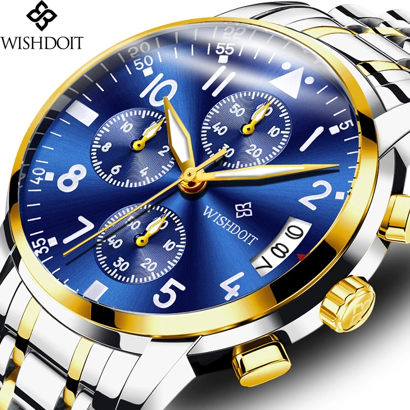 WISHDOIT Men's Watches Top Brand Luxury Business Quartz Steel Strip Sport Waterproof Mens Watch Men Clock Relogio Masculino 2017
WISHDOIT Men's Watches Top Brand Luxury Business Quartz Steel Strip Sport Waterproof Mens Watch Men Clock Relogio Masculino 2017