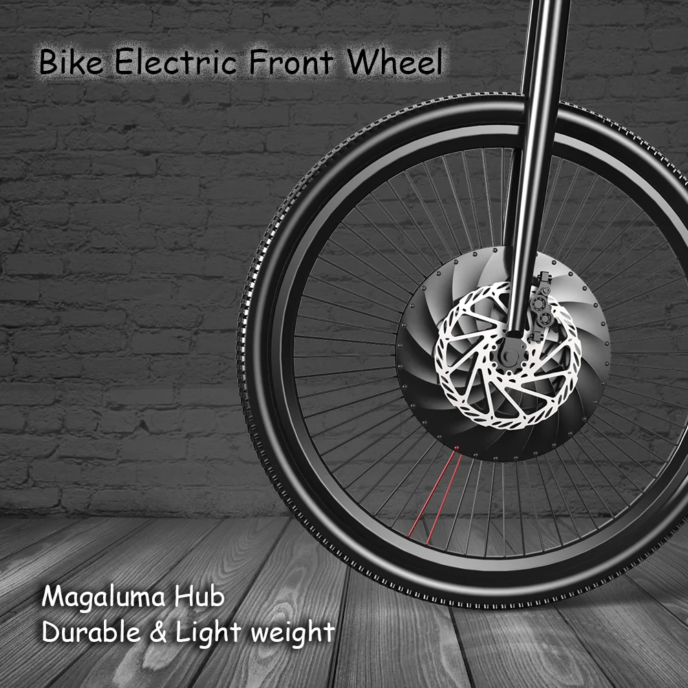 Discount 26" * 1.95" Ebike Conversion Kit Powerful Motor Cycling Front Wheel Electric Bicycle Disc Brake Hub Motor Kit 36V 240W 17