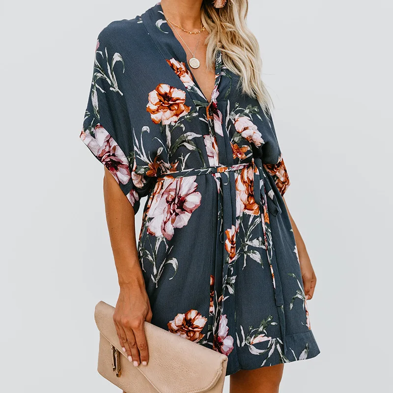 Chiffon Dress 2019 Summer Boho Style V-Neck Floral Print Beach Dress Sexy Elegant Party Dress Sundress Knee-Length Vestidos
Chiffon Dress 2019 Summer Boho Style V-Neck Floral Print Beach Dress Sexy Elegant Party Dress Sundress Knee-Length Vestidos